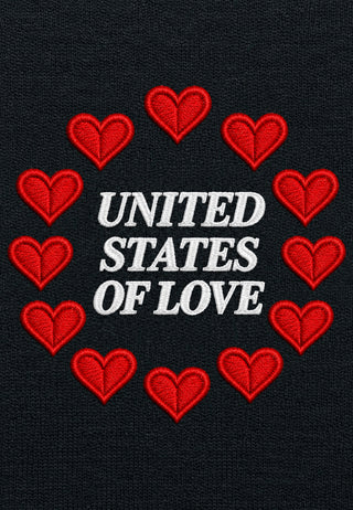 Hoodie Boxy Brodé "United States of Love"