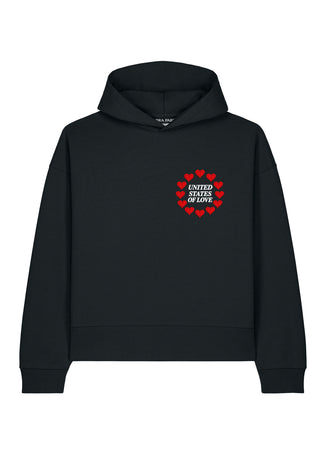 Hoodie Boxy Brodé "United States of Love"