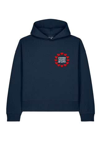 Hoodie Boxy Brodé "United States of Love"