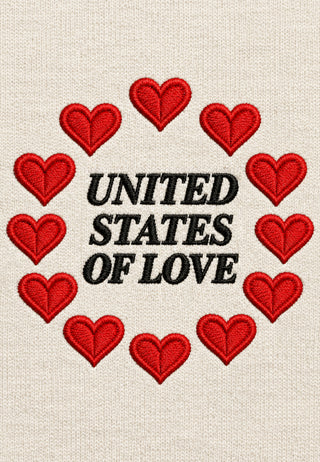 Sweatshirt Boxy Brodé "United States of Love"