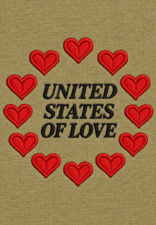 Hoodie Boxy Brodé "United States of Love"