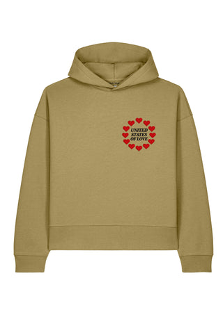 Hoodie Boxy Brodé "United States of Love"