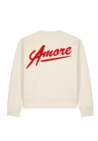 Sweatshirt Boxy Brodé "Amore"