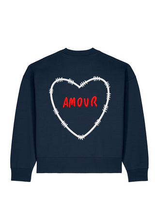 Sweatshirt Boxy Brodé "Amour"
