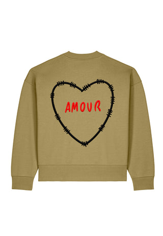Sweatshirt Boxy Brodé "Amour"