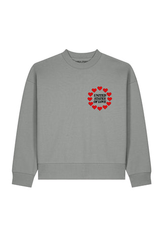 Sweatshirt Boxy Brodé "United States of Love"