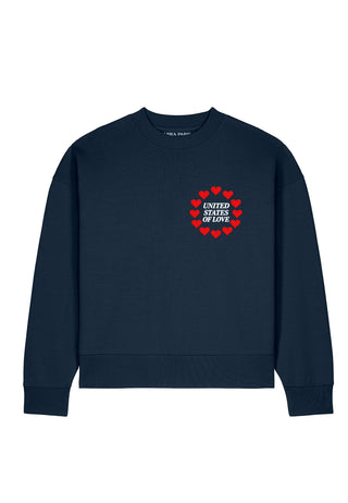 Sweatshirt Boxy Brodé "United States of Love"