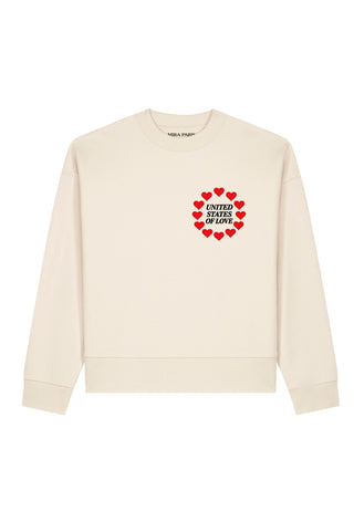Sweatshirt Boxy Brodé "United States of Love"