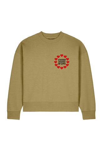 Sweatshirt Boxy Brodé "United States of Love"