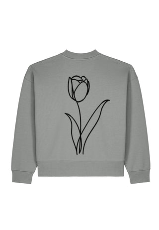 Sweatshirt Boxy Brodé "Fleur"