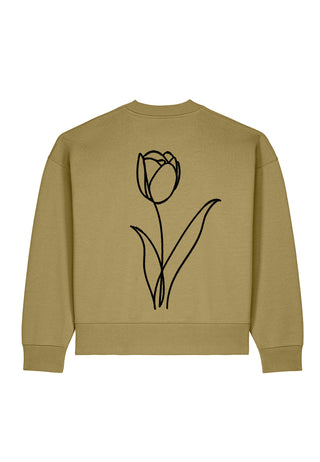 Sweatshirt Boxy Brodé "Fleur"