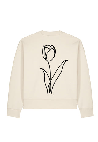 Sweatshirt Boxy Brodé "Fleur"