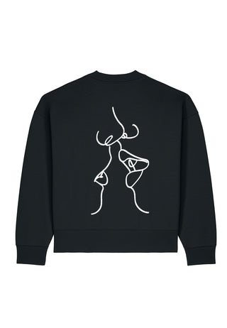 Sweatshirt Boxy Brodé "Kiss"