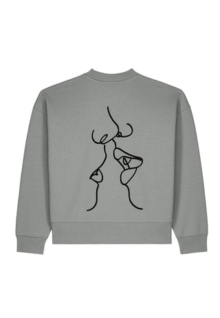 Sweatshirt Boxy Brodé "Kiss"