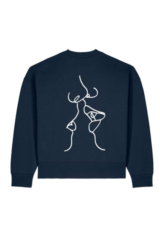 Sweatshirt Boxy Brodé "Kiss"