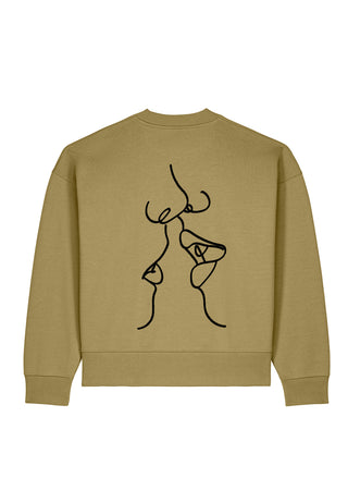Sweatshirt Boxy Brodé "Kiss"