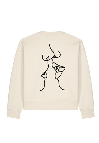 Sweatshirt Boxy Brodé "Kiss"
