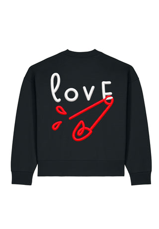 Sweatshirt Boxy Brodé "Love"