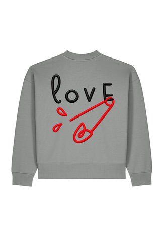 Sweatshirt Boxy Brodé "Love"