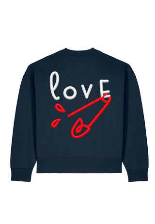 Sweatshirt Boxy Brodé "Love"