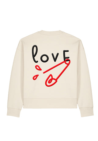 Sweatshirt Boxy Brodé "Love"