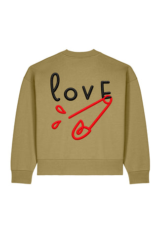 Sweatshirt Boxy Brodé "Love"