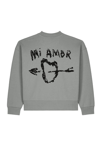 Sweatshirt Boxy Brodé "Mi Amor"