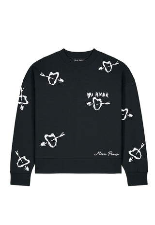 Sweatshirt Boxy Brodé "Mi Amor"