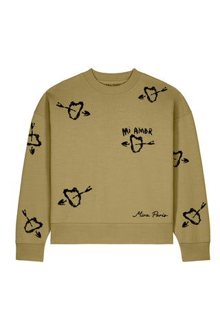 Sweatshirt Boxy Brodé "Mi Amor"