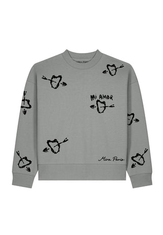 Sweatshirt Boxy Brodé "Mi Amor"