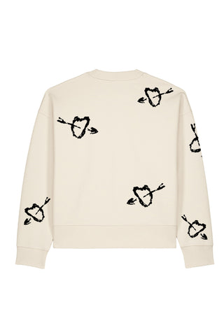 Sweatshirt Boxy Brodé "Mi Amor"