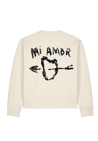 Sweatshirt Boxy Brodé "Mi Amor"