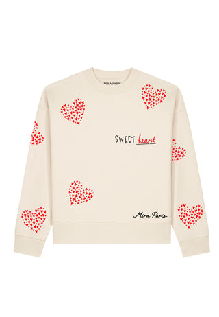 Sweatshirt Boxy Brodé "Sweet"