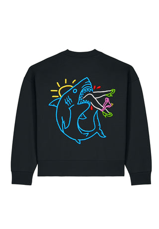 Sweatshirt Boxy Brodé "Shark"