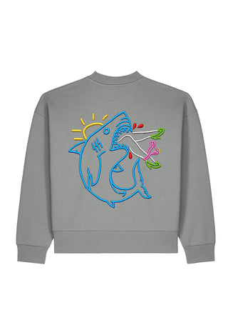 Sweatshirt Boxy Brodé "Shark"