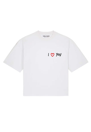 T-shirt Boxy "I Love You"