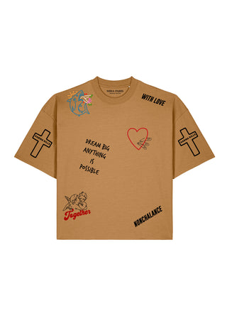 T-shirt Boxy "Tattoo Be Kind"
