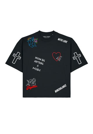 T-shirt Boxy "Tattoo Be Kind"