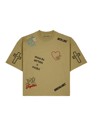 T-shirt Boxy "Tattoo Be Kind"