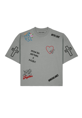 T-shirt Boxy "Tattoo Be Kind"