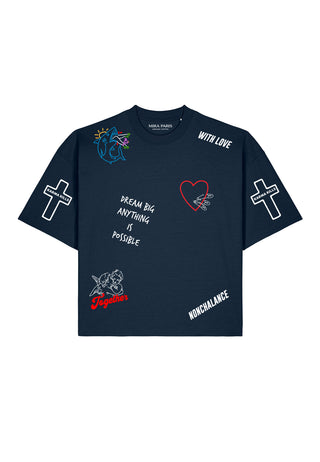 T-shirt Boxy "Tattoo Be Kind"