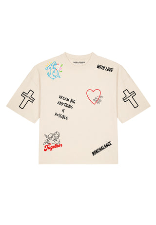 T-shirt Boxy "Tattoo Be Kind"
