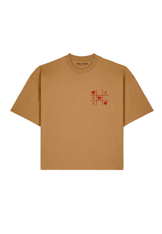 T-shirt Boxy Brodé "Love Wins"