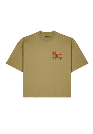 T-shirt Boxy Brodé "Love Wins"