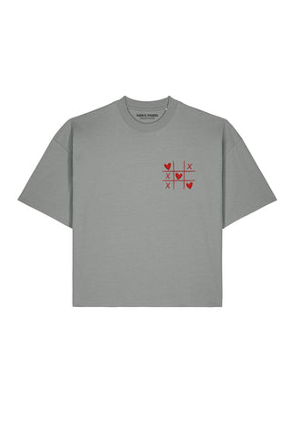 T-shirt Boxy Brodé "Love Wins"