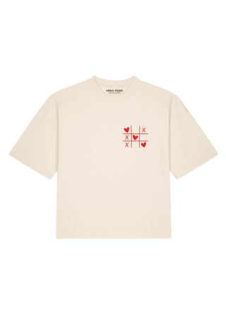 T-shirt Boxy Brodé "Love Wins"
