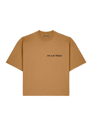 T-shirt Boxy Brodé "You & Me Tonight"