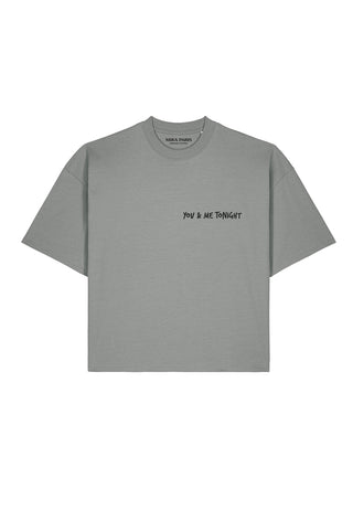 T-shirt Boxy Brodé "You & Me Tonight"