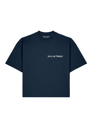 T-shirt Boxy Brodé "You & Me Tonight"