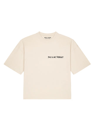 T-shirt Boxy Brodé "You & Me Tonight"